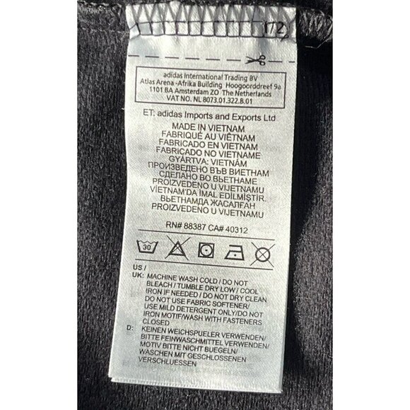 Adidas Women's Sz L Black Rose Floral Embossed Peach Contrast Sleeves Jacket - Picture 6 of 11